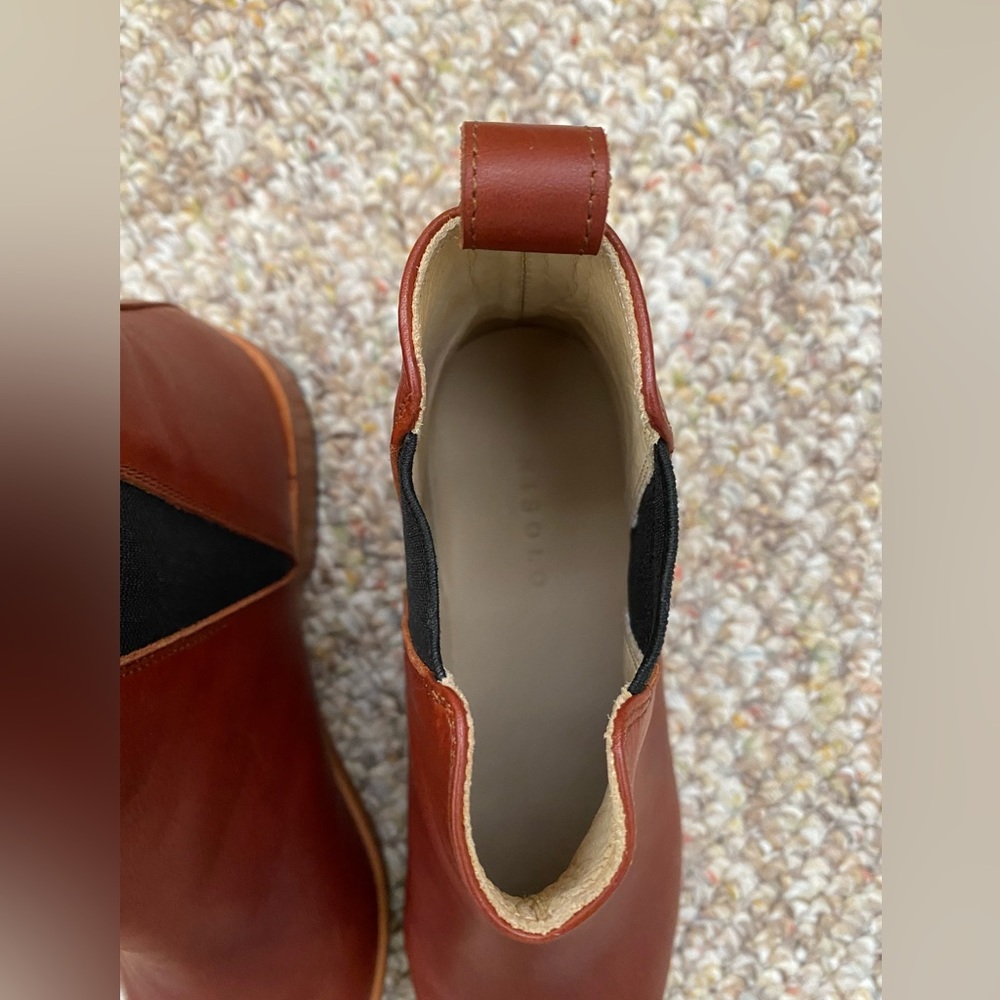 Nisolo Chelsea Leather Boot Brandy Size 9 only worn once - Picture 9 of 14